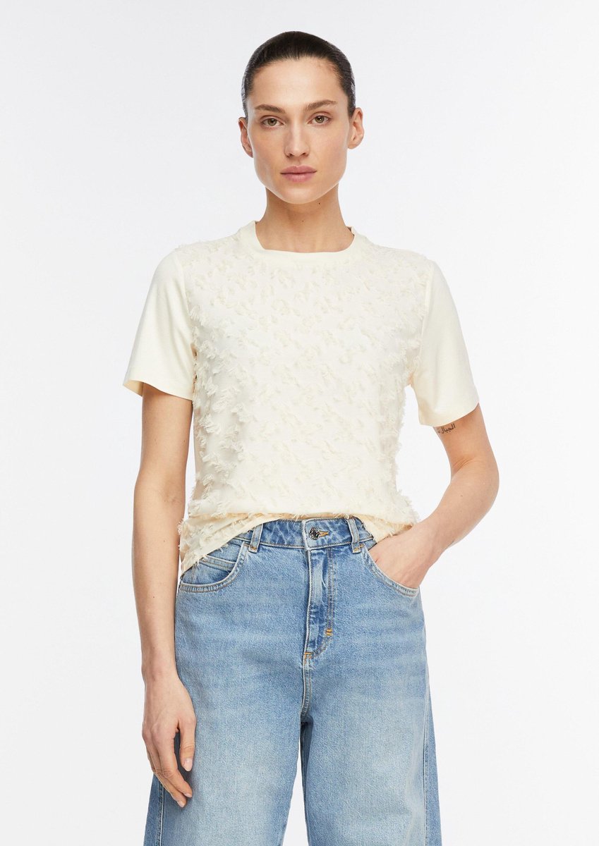 3D-Effekt Mischgewebe T-Shirt Damen COMMA