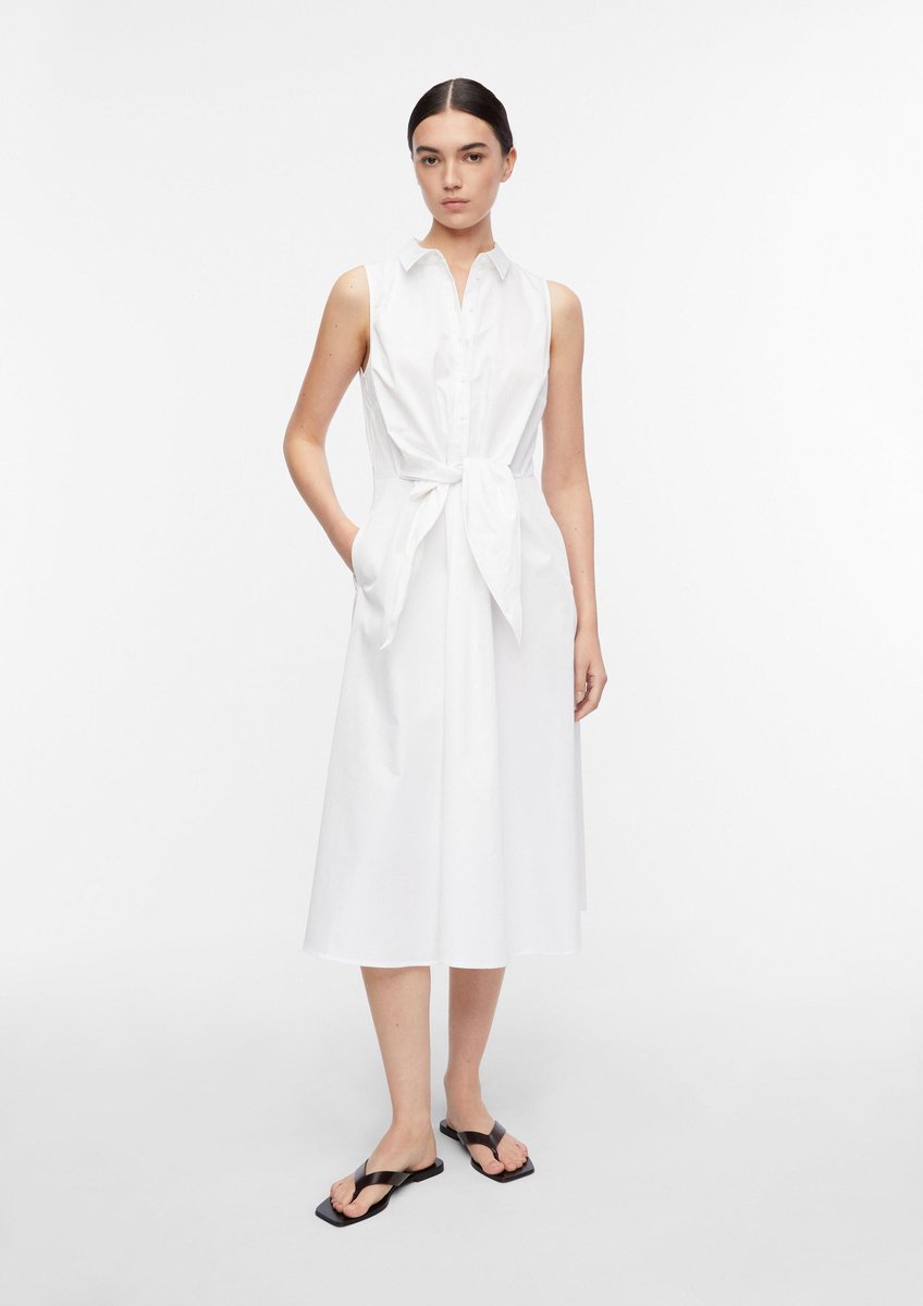 Ärmelloses Hemdkleid aus Baumwollpopeline für Damen COMMA
