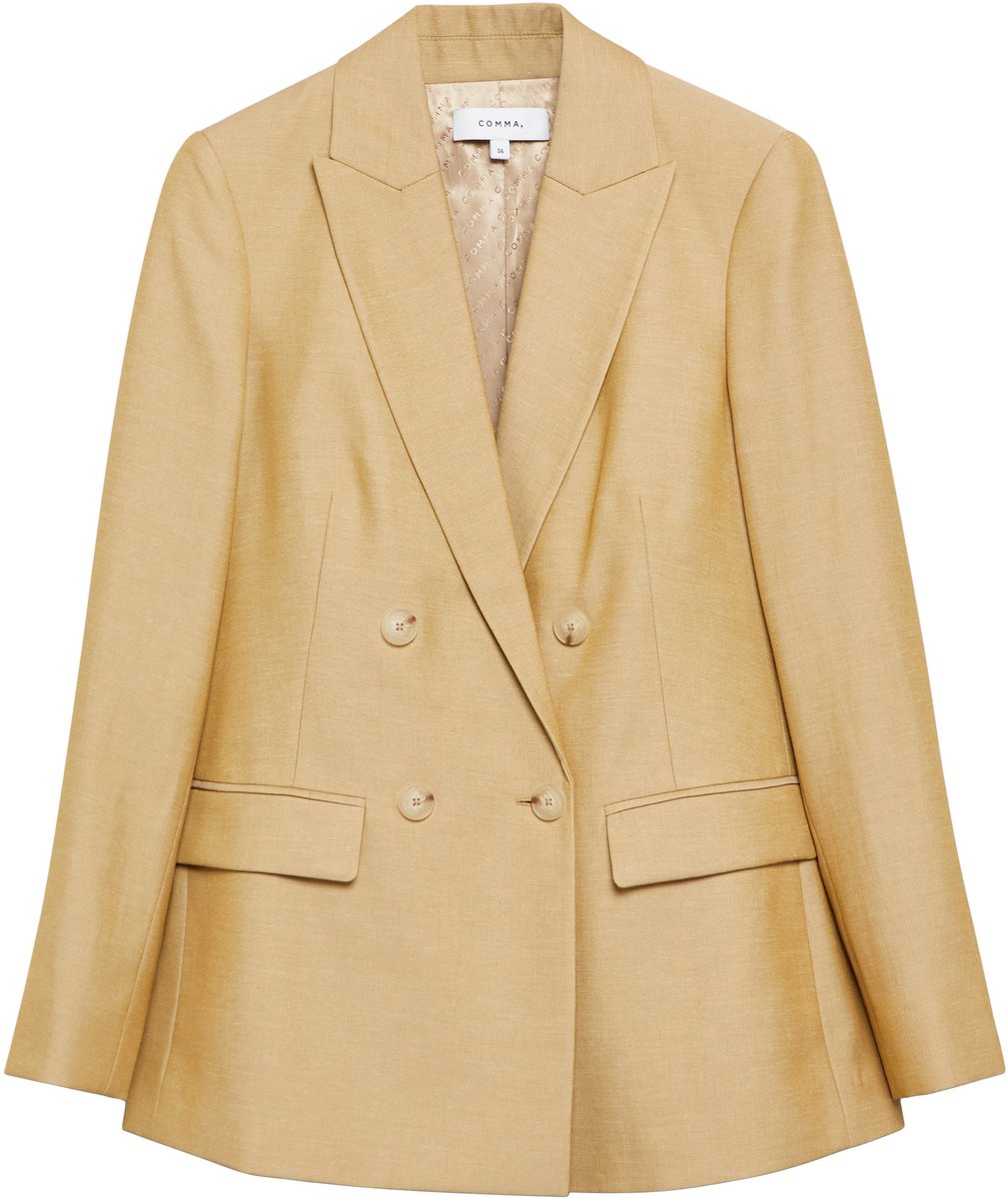 Strukturiertes Blazer aus Leinen Lyocell Damen COMMA