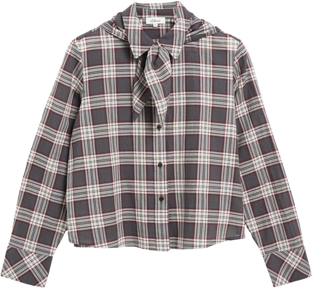 Damenbluse mit lässigem Schnitt, Hemdkragen und Faltendetails s.Oliver
