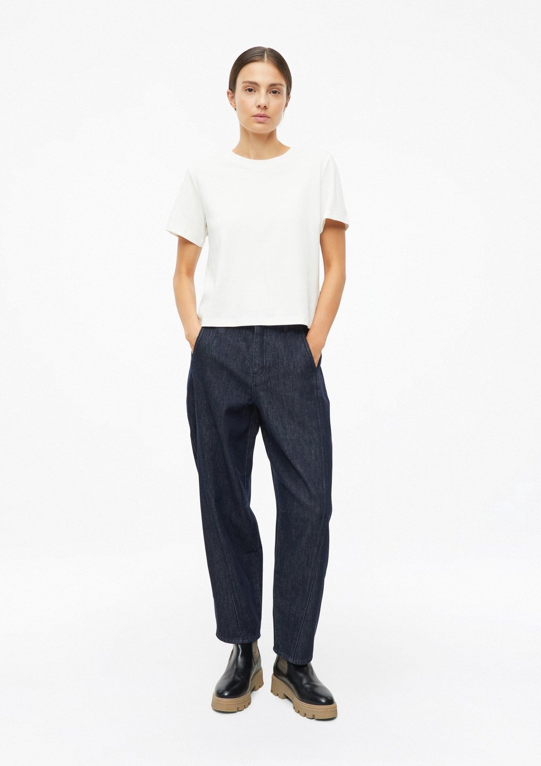 Jeans Regular Fit Hochgeschnittene Barrel Leg Damen s.Oliver