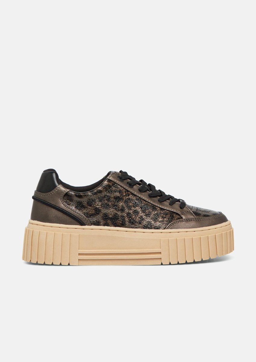 Damen Sneaker mit Plateausohle und Leopardenmuster s.Oliver