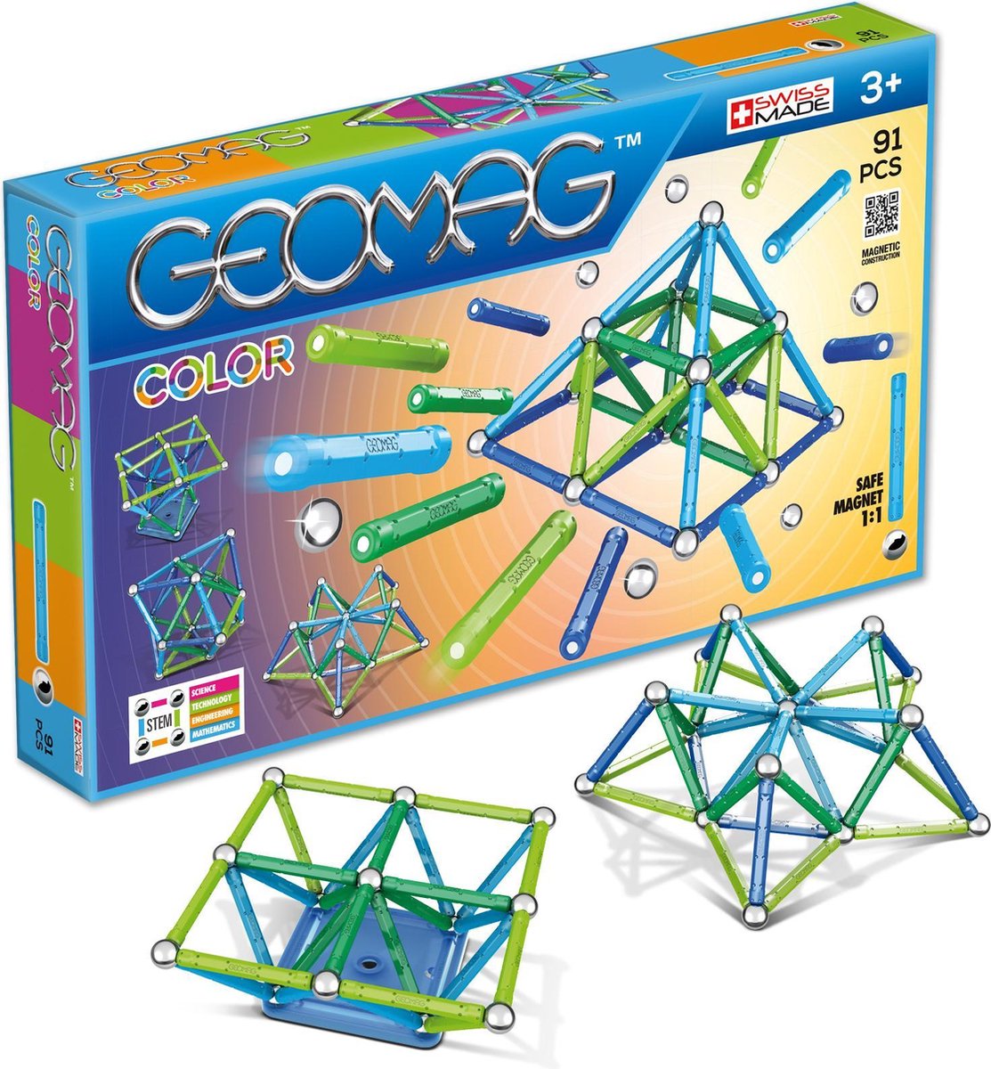 Baukasten 91 Teile geomag colors Giochi Preziosi