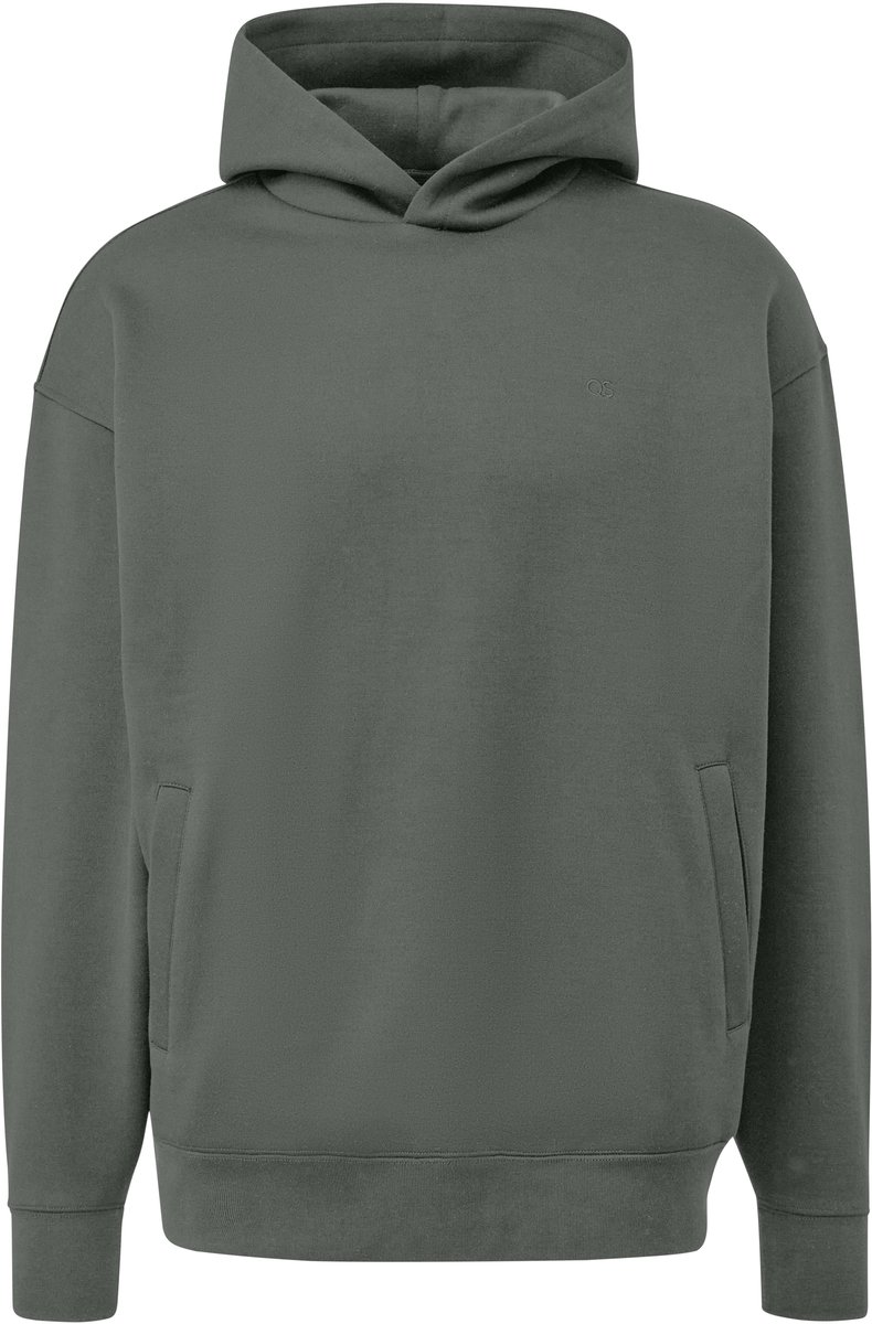 Kapuzensweatshirt aus schwerer Baumwolle mit seitlichen Taschen QS