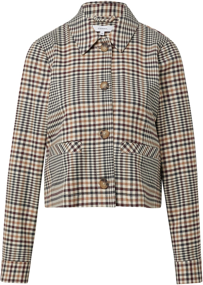 Kurze karierte Jacke Damen COMMA