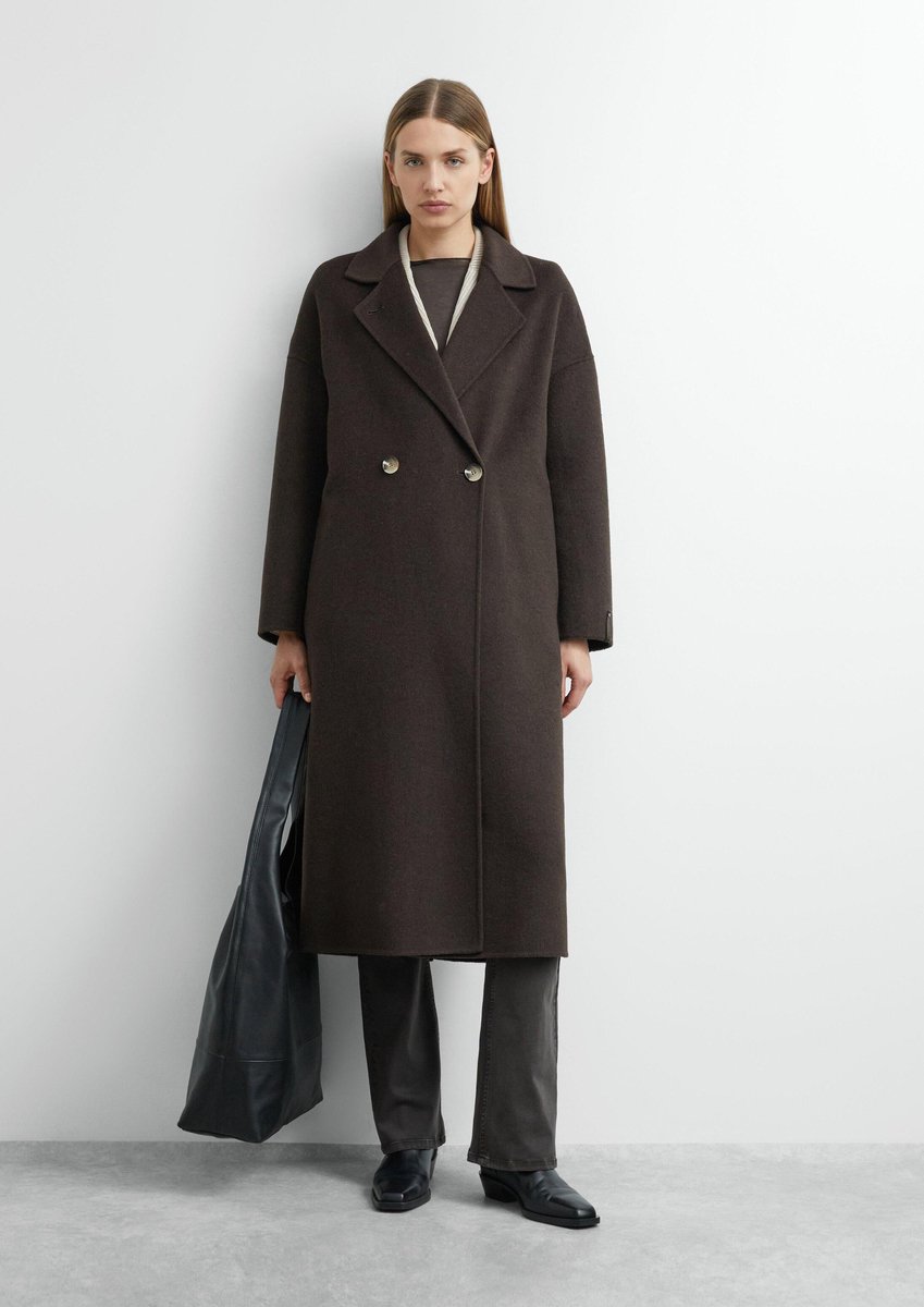 Maxi Blazer Mantel aus gemischter Wolle oversized Wendbar Damen COMMA