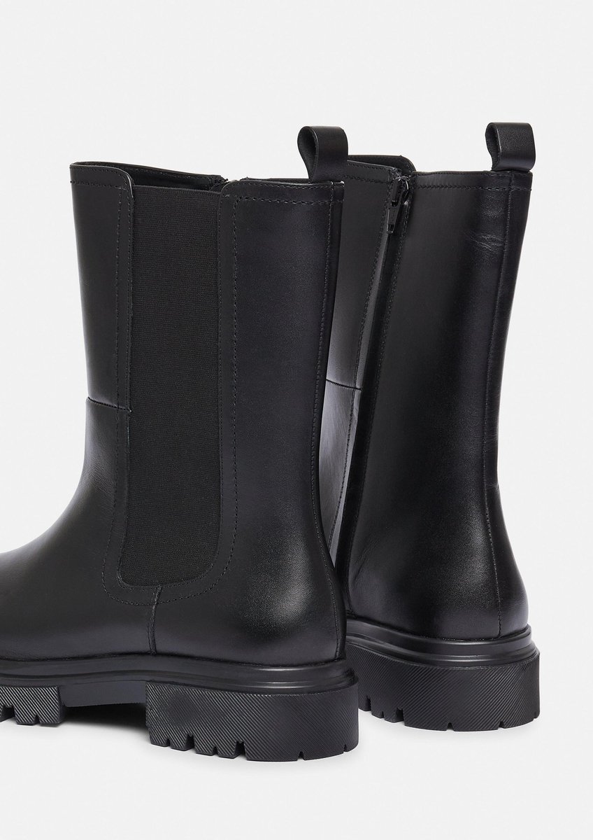 Damen Chelsea Stiefeletten aus glattem Rindsleder COMMA