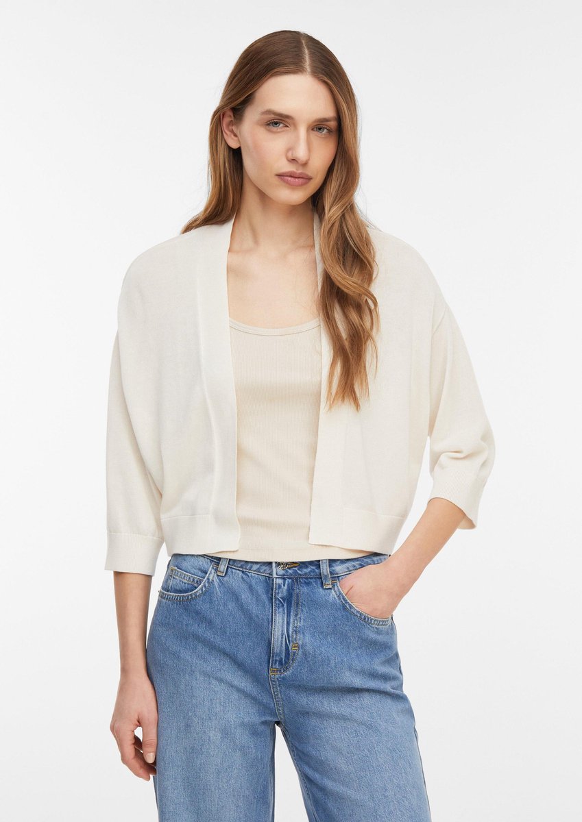 Kurzer Strick-Cardigan mit V-Ausschnitt für Damen COMMA