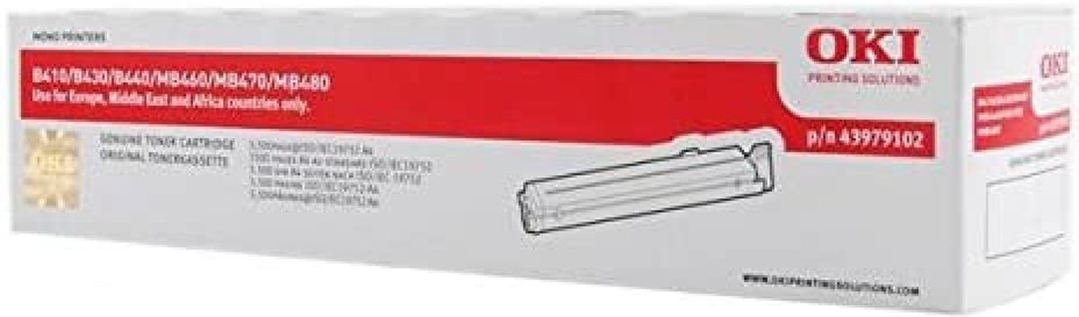 OKI 43979102 Toner-kit. 3.5K pages ISO/IEC 19752 for OKI B 410/430/440