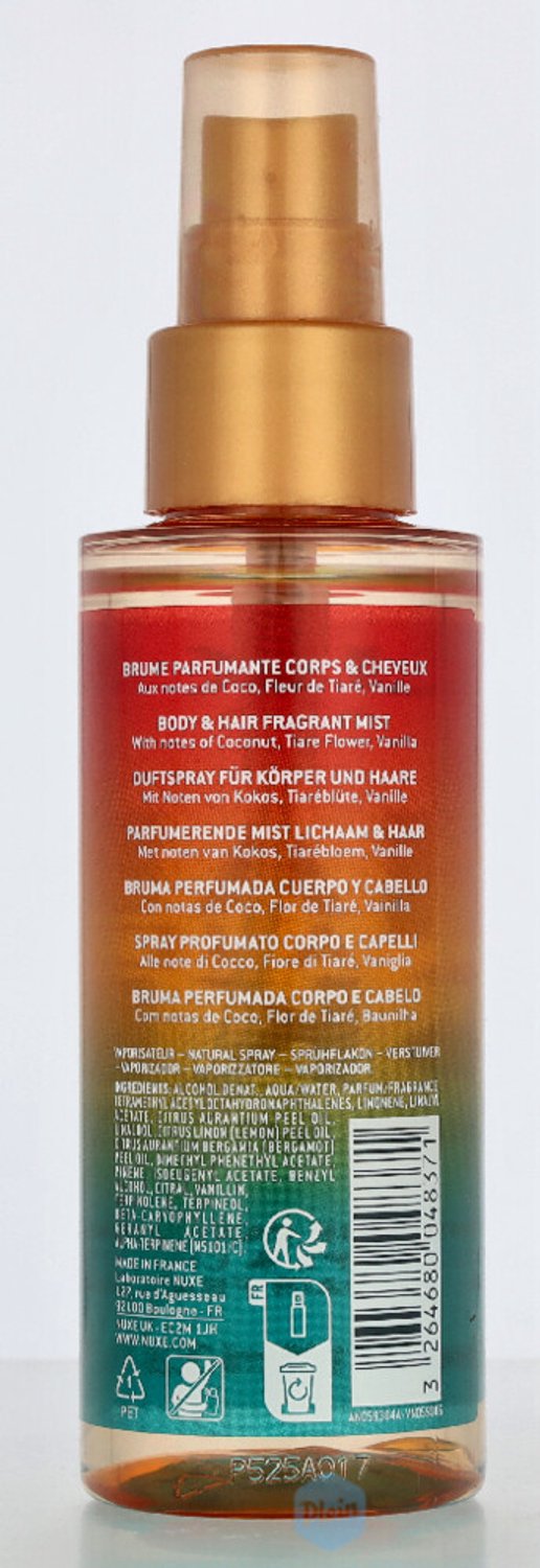 Nuxe Hair and Skin Sunset Bliss Duftnebel für Körper und Haar, 100 ml