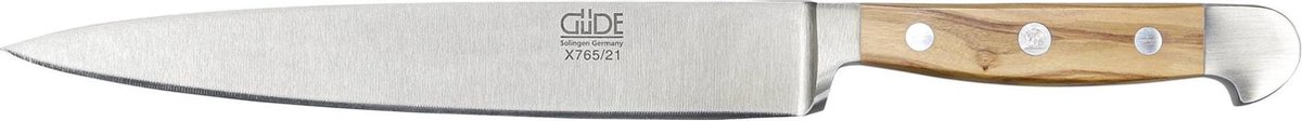 Güde Alpha Olive Schinkenmesser 21 cm - CVM-Messerstahl - Griffschalen Olivenholz