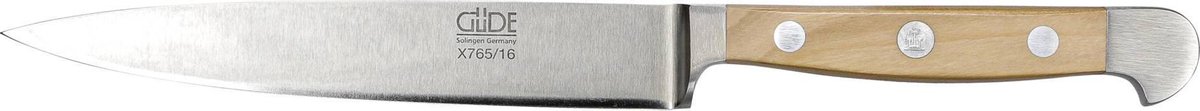 Güde Alpha Olive Zubereitungsmesser 16 cm - CVM-Messerstahl - Griffschalen Olivenholz