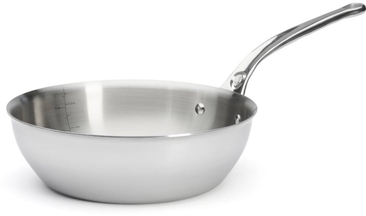 de Buyer Affinity Sauteuse konisch 24 cm / 3,0 L - Edelstahl-Mehrschichtmaterial