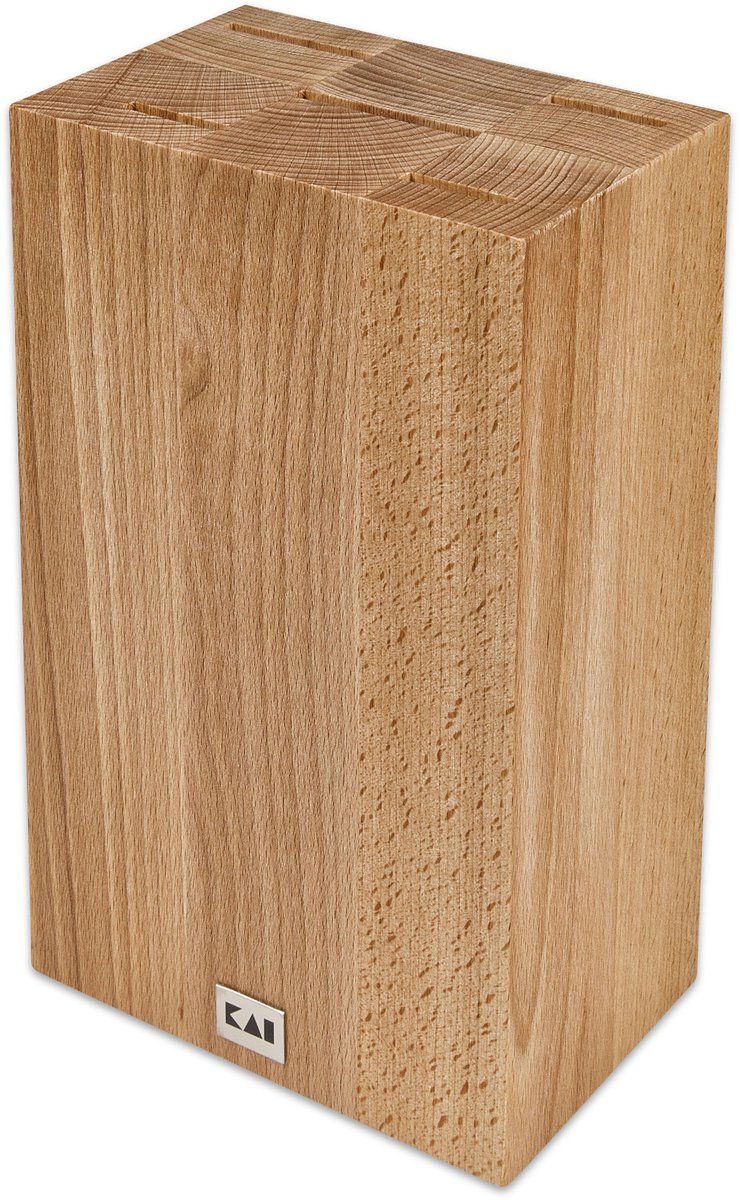 KAI Messerblock "Würfel" für 5 Messer - Buchenholz