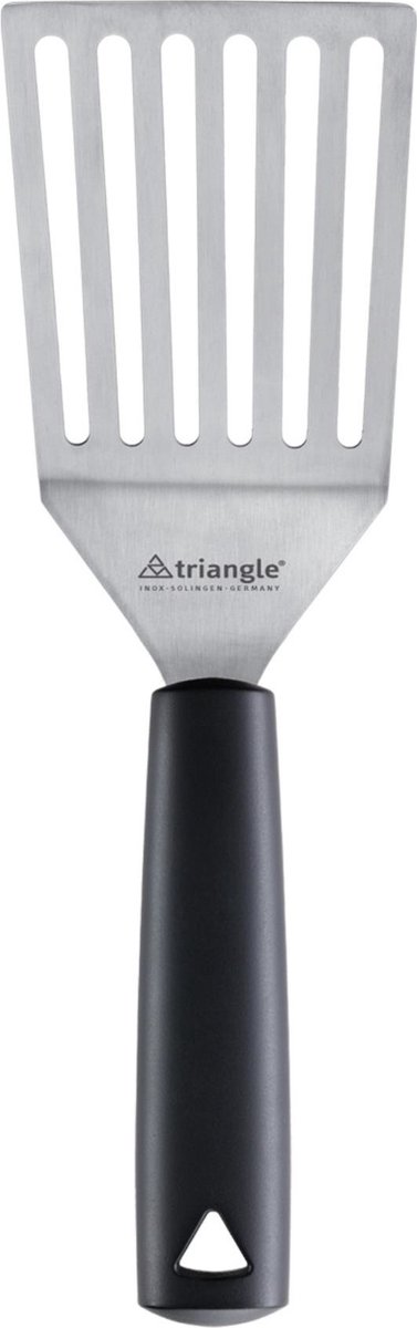 triangle Spirit Palette 12 cm gewinkelt geschlitzt - Edelstahl - Griff Kunststoff