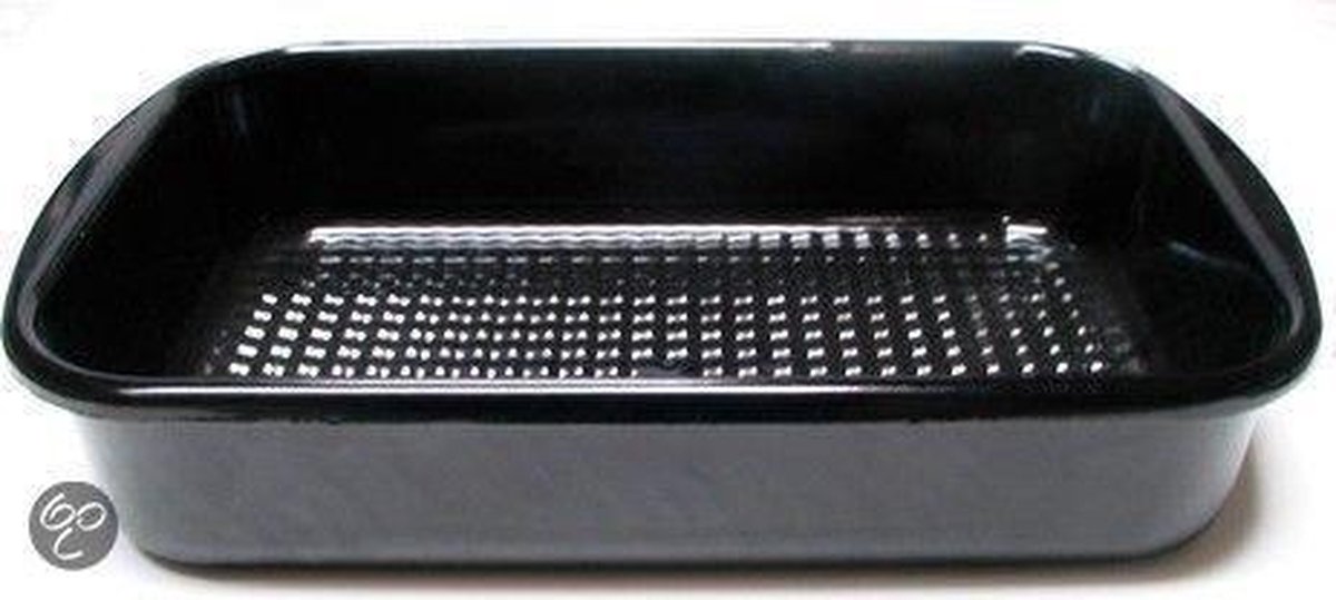 Riess Classic Bratformen Grillpfanne 35 x 23 cm mit Waffelboden - Emaille