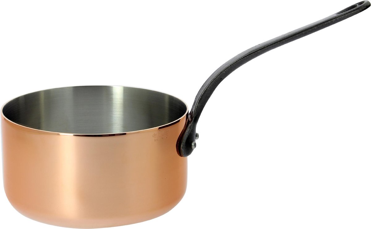 de Buyer  Prima Matera Kupfer-Stielkasserolle 16 cm / 1,8 L induktionsgeeignet - Gusseisengriff