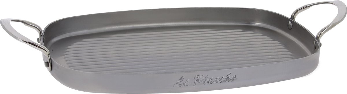 de Buyer Mineral B Grillpfanne 38x26 cm - Eisen mit Bienenwachsbeschichtung