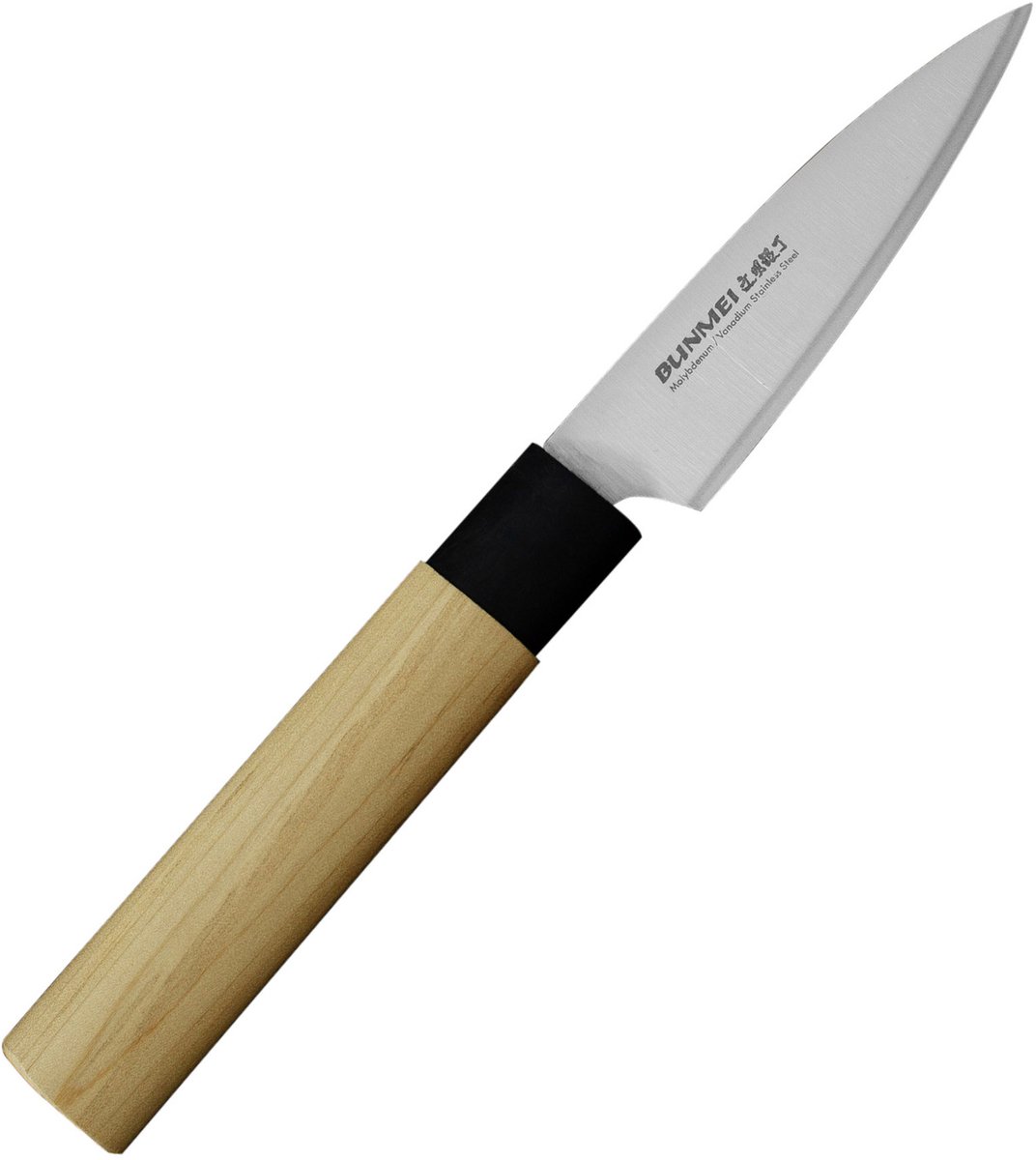 Global Bunmei Officemesser 9 cm - Cromova 18 Stahl - Griff Honokiholz