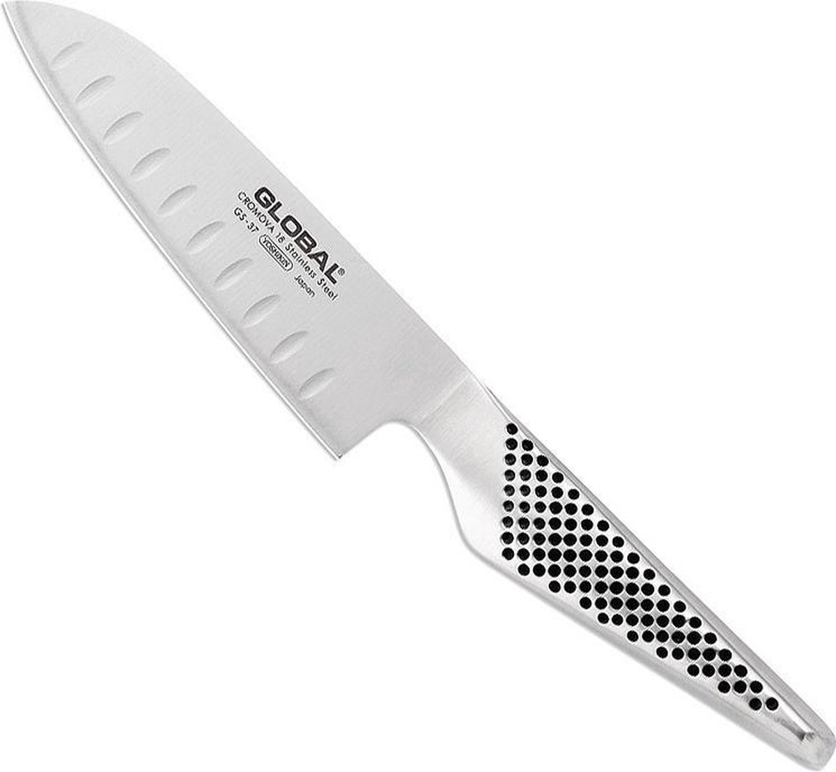 Global GS-90 Santoku 13 cm mit Kullen - Cromova 18 Stahl