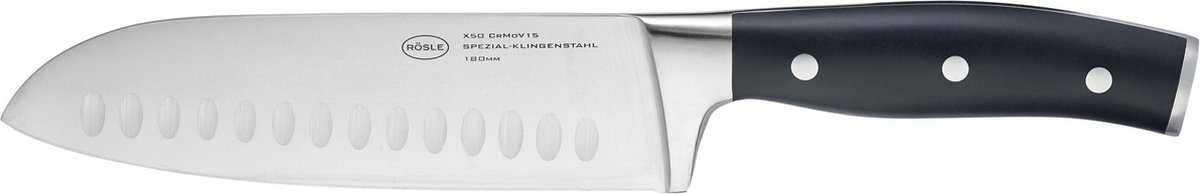 Rösle Tradition Santokumesser 17,5 cm - CVM-Messerstahl mit POM-Kunststoffgriff