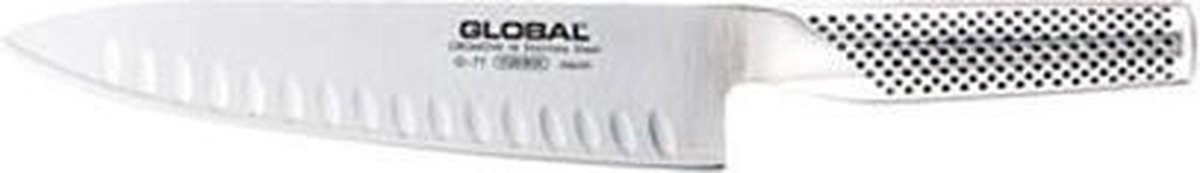 Global G-77 Kochmesser 20 cm mit Kullen - Cromova 18 Stahl