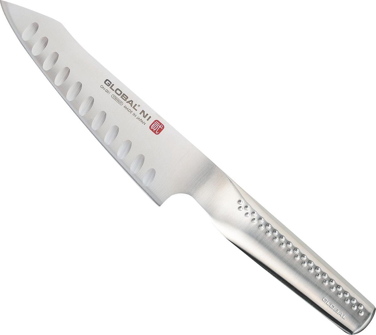 Global NI Kochmesser 16 cm mit Kullen - Cromova 18 Stahl