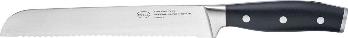 Rösle Tradition Brotmesser 20 cm - CVM-Messerstahl mit POM-Kunststoffgriff