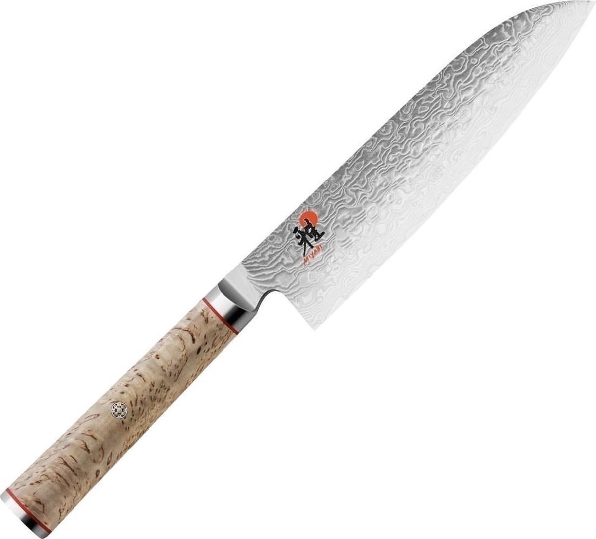 Miyabi 5000 MCD Gyutoh 20 cm - Griff aus Masur-Birke in traditioneller D-Form - MC63 - Braun