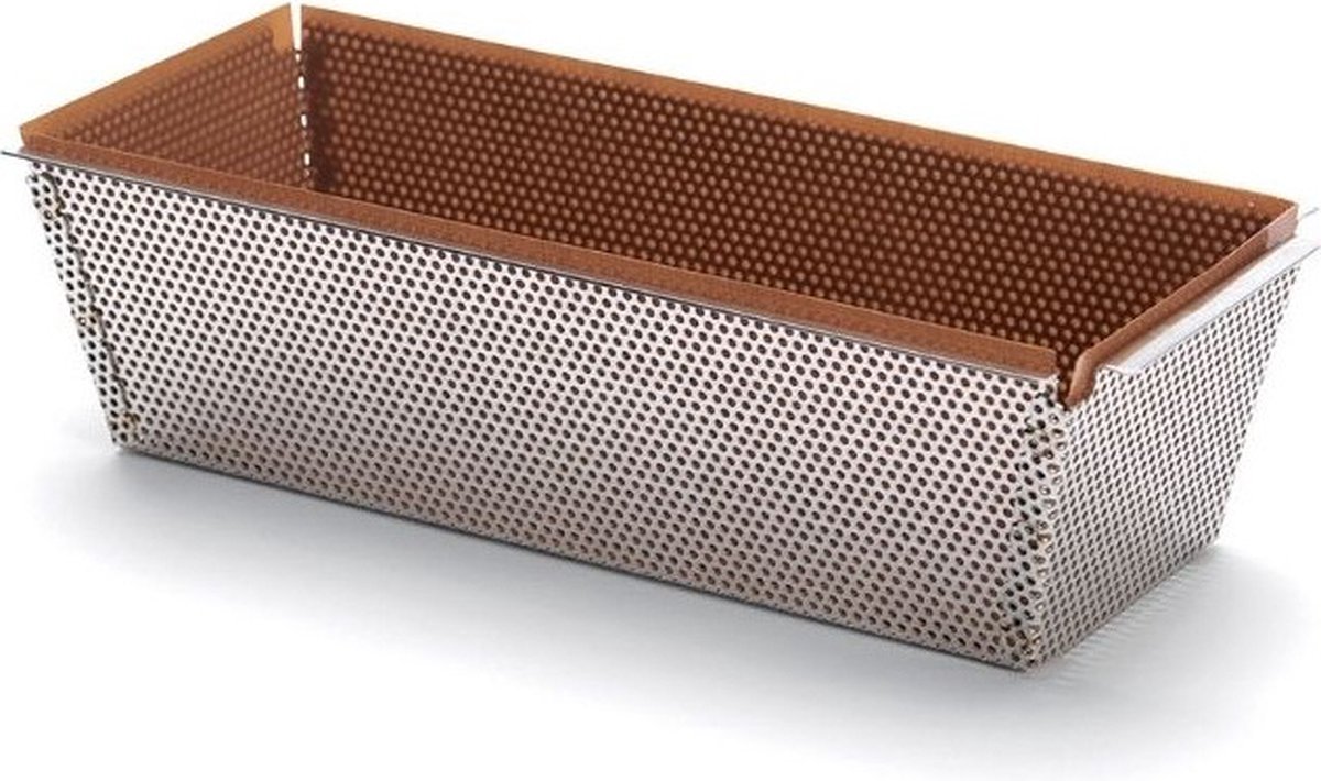 de Buyer Air-System Kuchenform 26x10,3 cm mit Backtrennfolie - Edelstahl gelocht