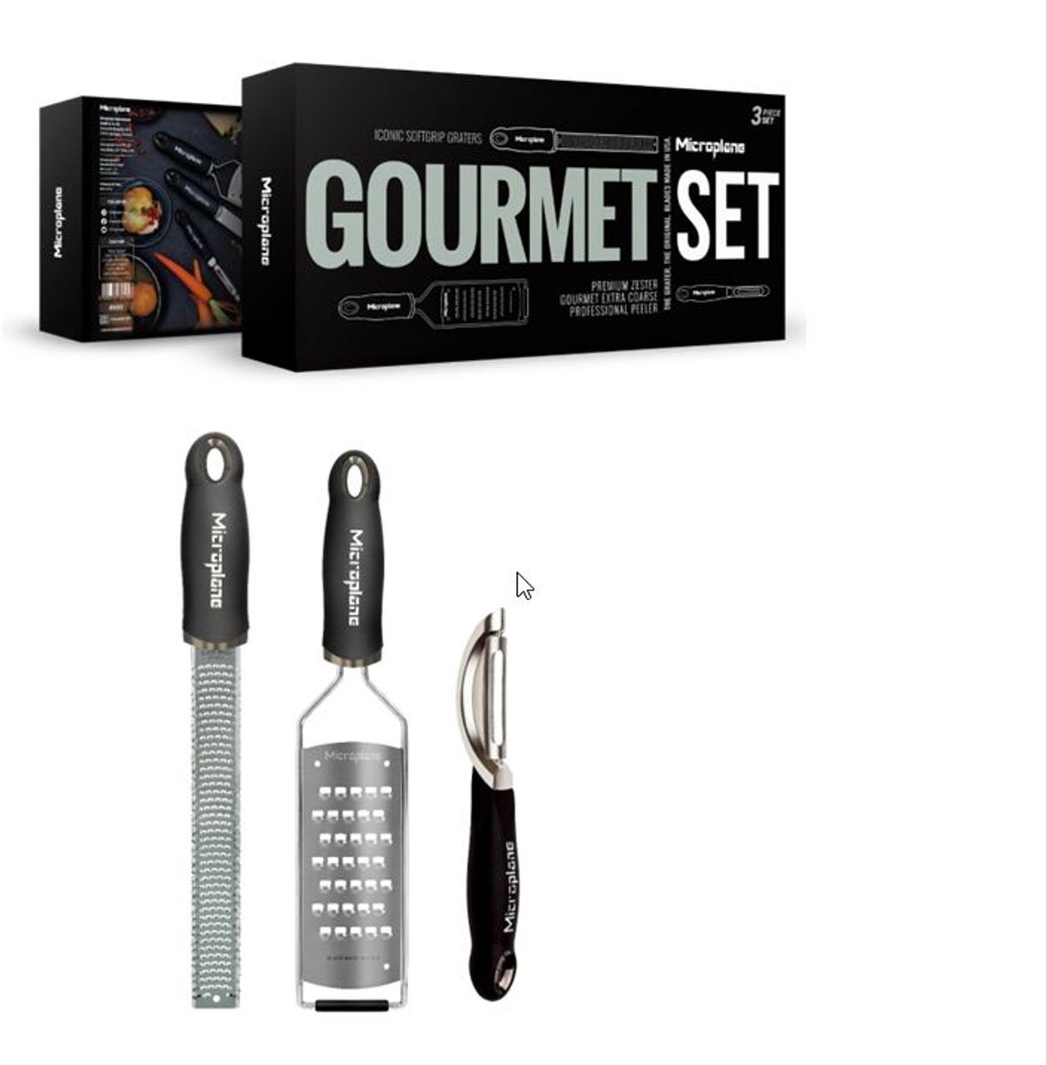 Microplane Gourmet Reiben-Set mit Schäler