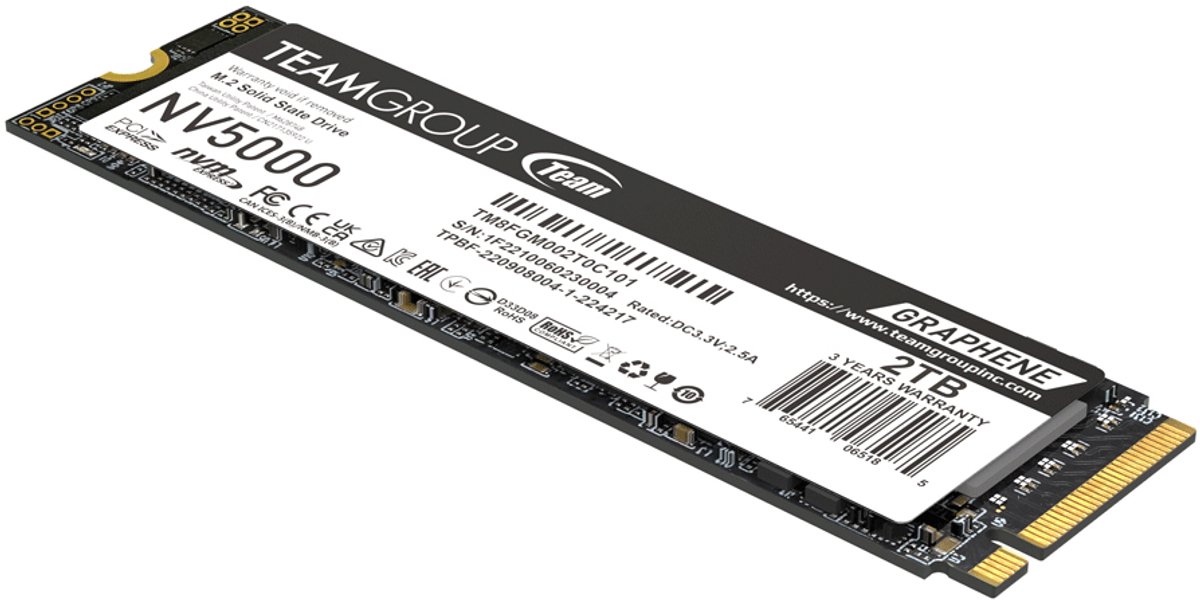 Team Group NV5000 2 TB M.2 PCI Express 4.0 NVMe 3D NAND