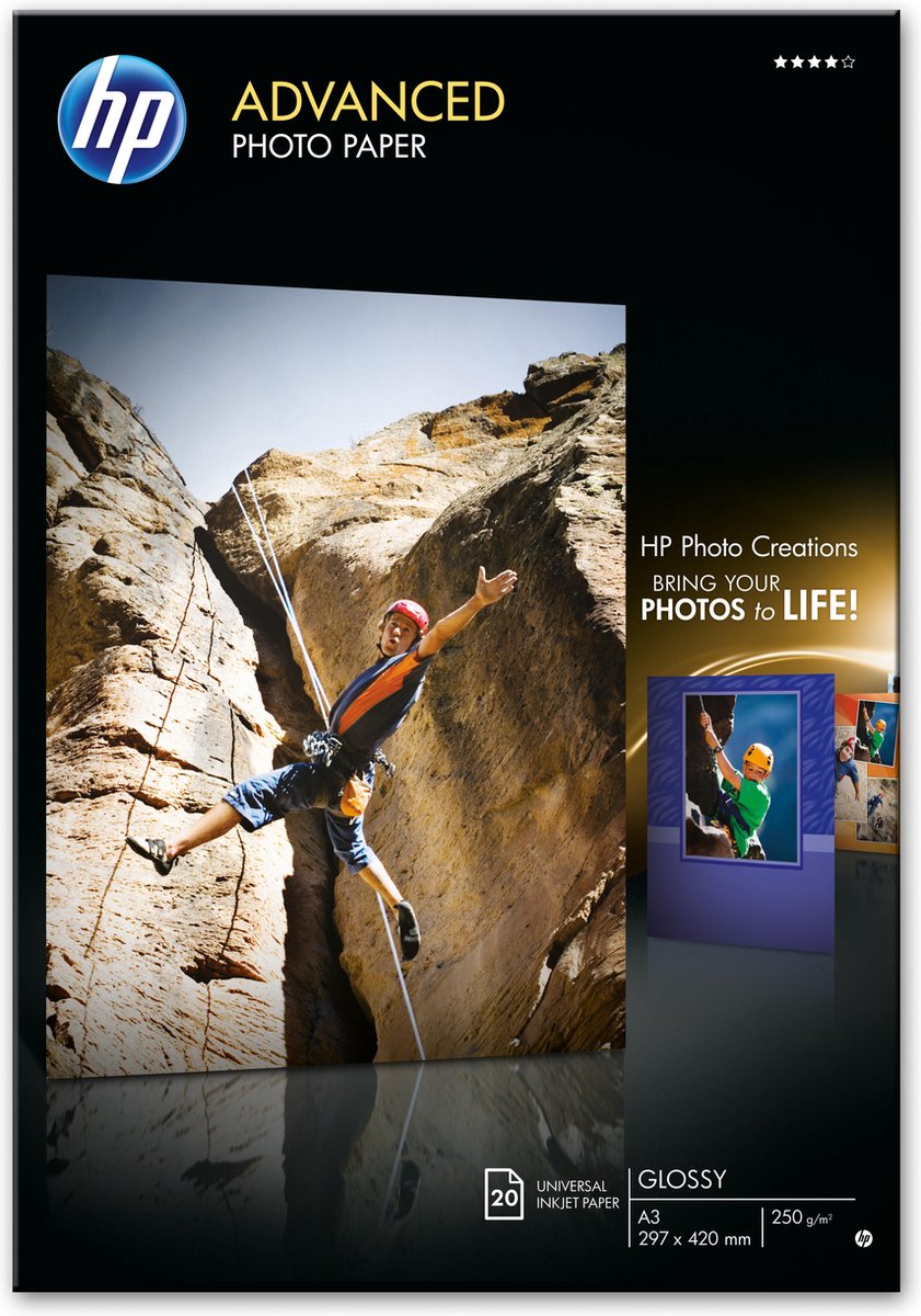 HP Advanced Photo Paper Glossy 250 g/m2 A3 (297 x 420 mm) 20 sheets