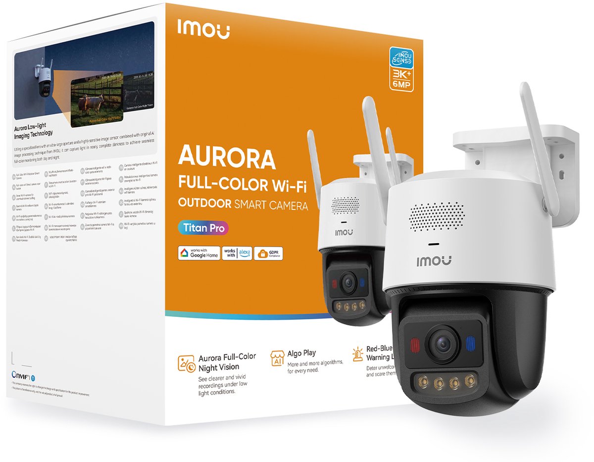 Titan Pro 6MP 3K+ Telecamera | Wi-Fi 6 e PoE | Visione Notturna Ultra, 3K+ 6MP / Nessuno