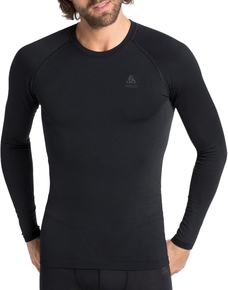 Odlo Performance Warm Base Layer Shirt für Herren - Skilanglauf, Ski & Snow - schwarz, M