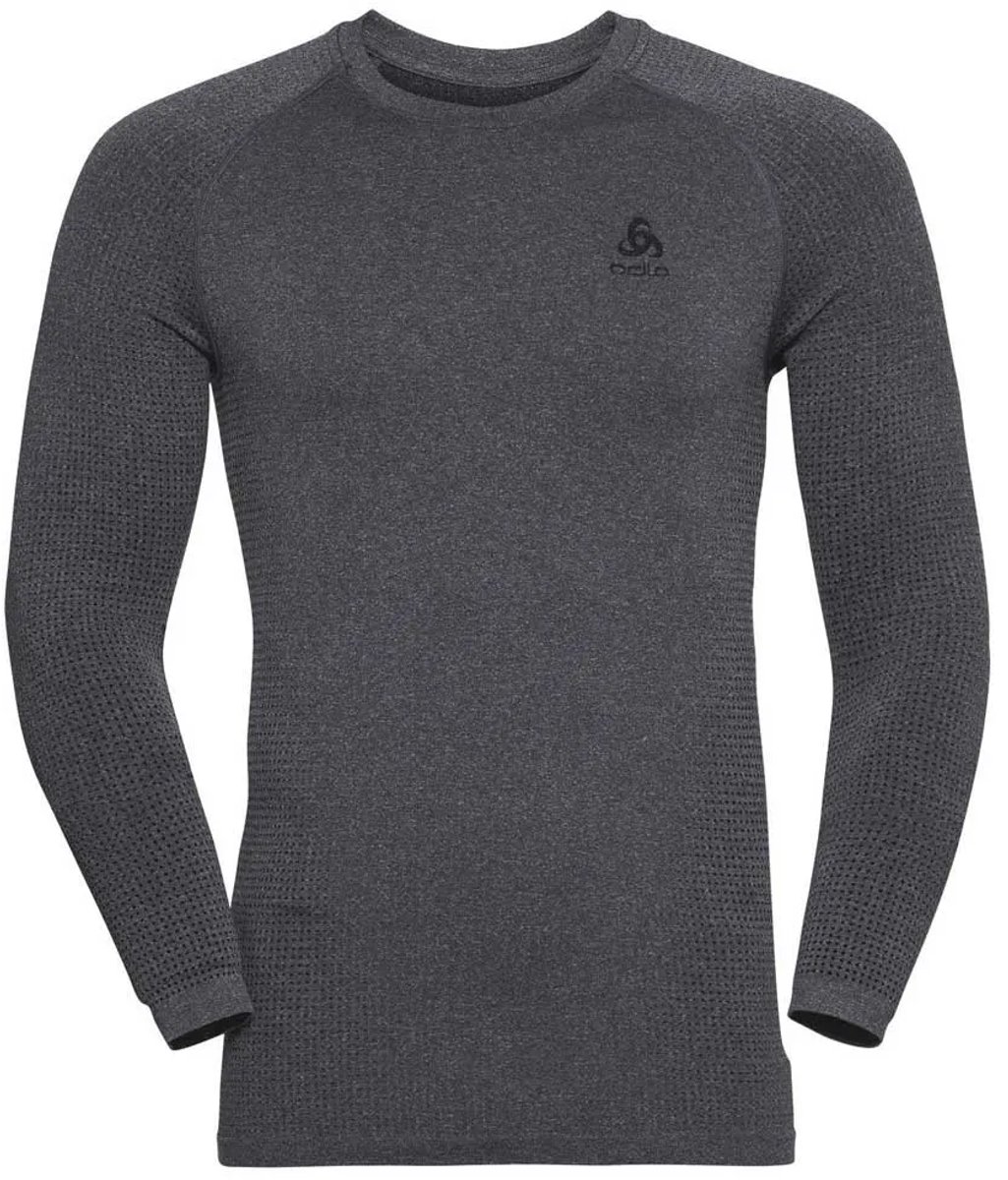 Odlo Performance Warm Base Layer Shirt für Herren - Skilanglauf, Ski & Snow - grau, L