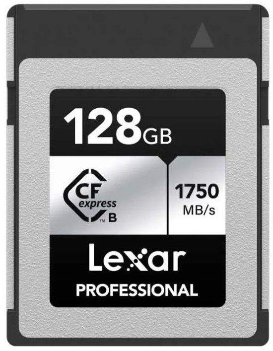 Lexar Professional CFexpress Type B Silver - 128GB - Vitesse de lecture 1750MB/s - Vitesse d'écriture 1300MB/s