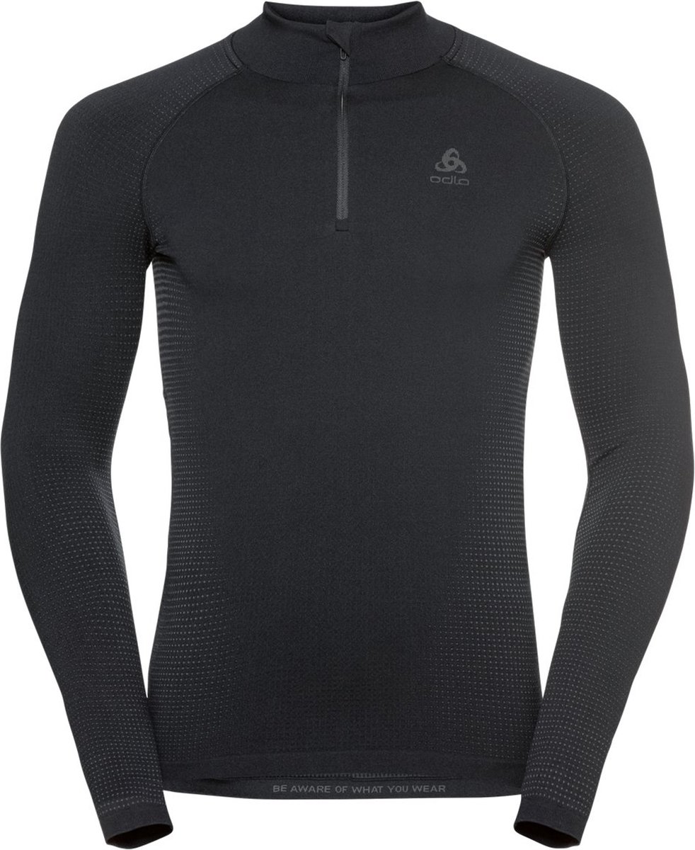 Odlo Performance Warm Base Layer Half-Zip für Herren - Skilanglauf, Ski & Snow - schwarz, XXL