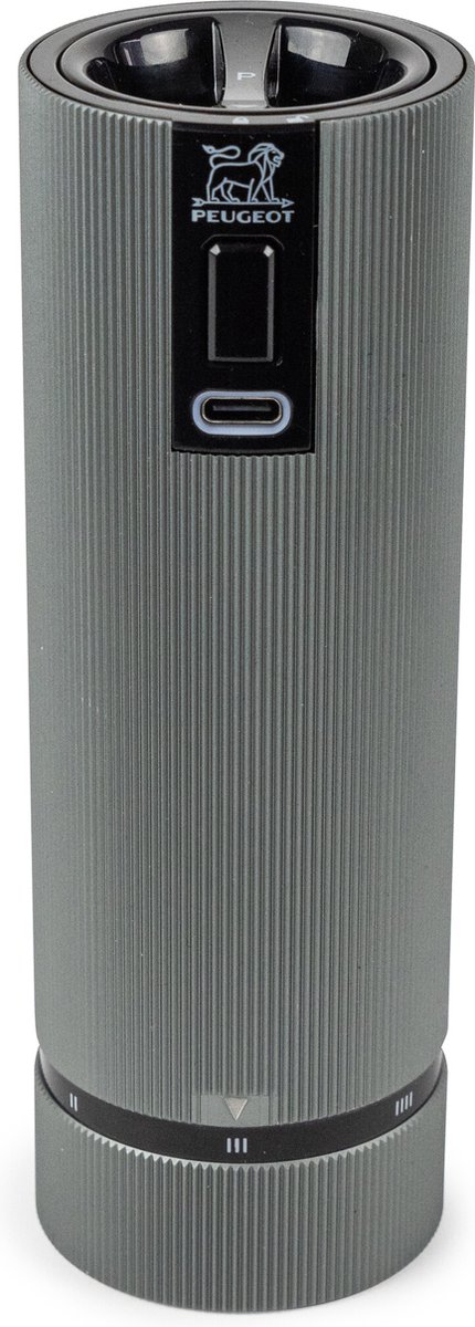 Peugeot Line Pfeffermühle elektrisch 15 cm - Aluminium