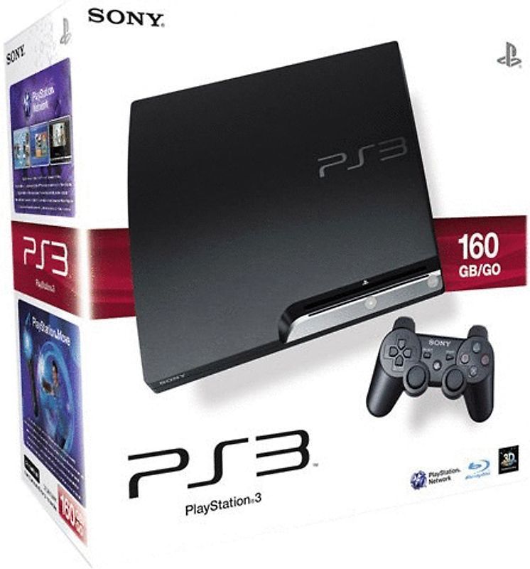 Sony PlayStation 3 slim 160 GB - K-Model, controller wireless incluso - nero