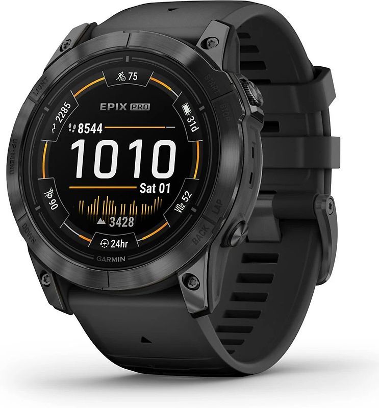 Garmin Epix Pro (Gen 2) 51 mm nero/grigio con fascia da polso grigia - wifi, Standard