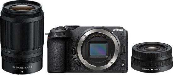 Nikon Z 30 - Fotocamera mirrorless - 21Mpx APS-C - 16-50mm + 50-250mm VR - Nero