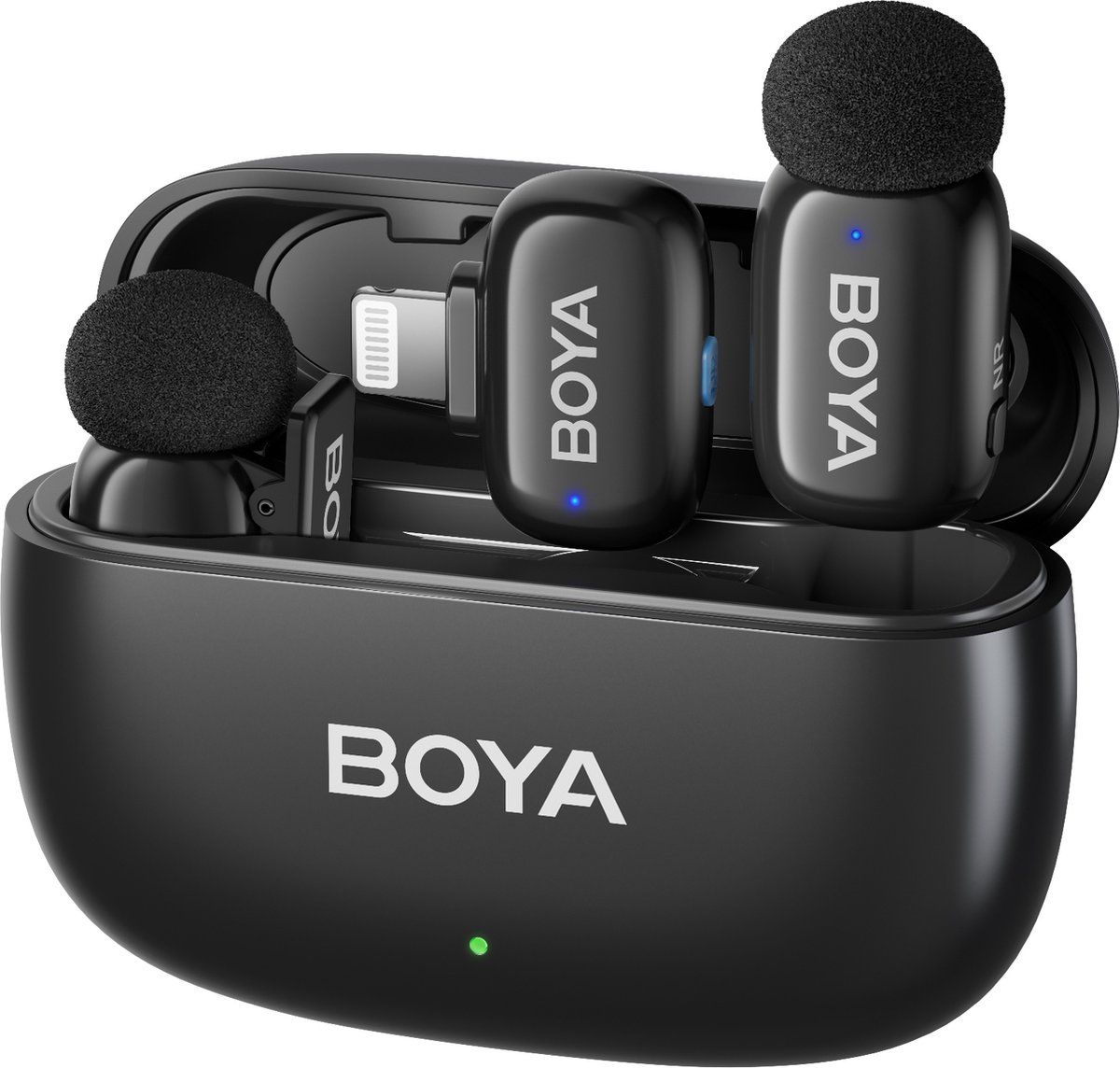 BOYA MINI 15 - Microfono wireless - 2TX + 1RX - Nero (Lightning per iPhone)