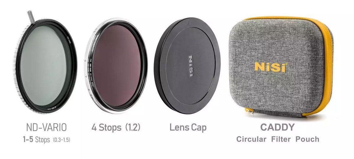 NiSi Swift VND-kit - ND-filter 1-5 Stop ND16 (4 stops) 72 mm