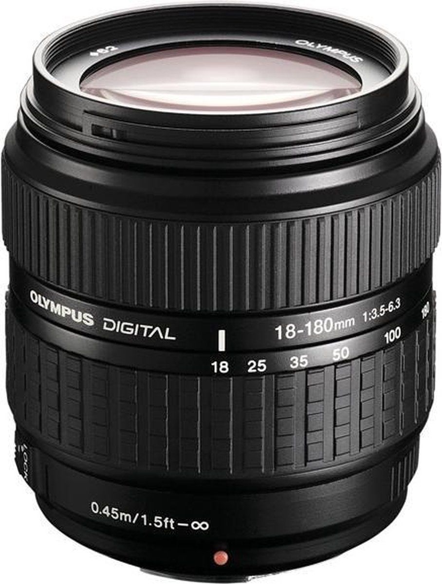 Olympus Zuiko Digital ED 18-180mm 1:3.5-6.3 - Obiettivo zoom - Design compatto - Nero