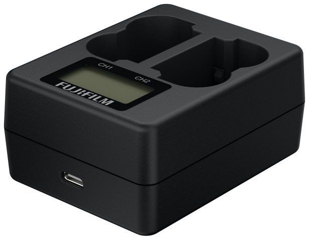 Fujifilm BC-W235 - Doppio Caricabatterie NP-W235 - USB-C - Nero