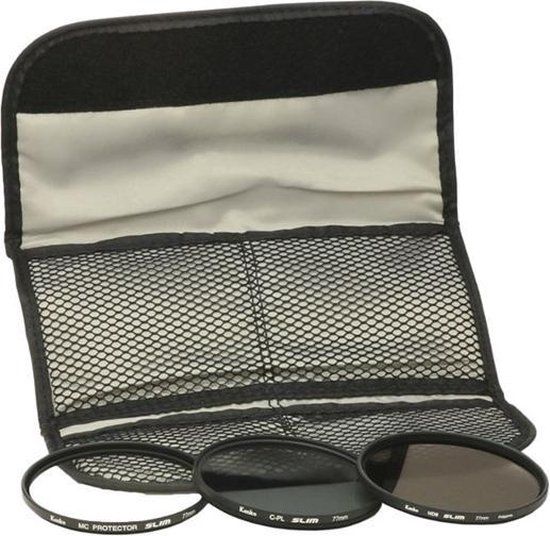 Kenko Smart Filter Kit 55 mm - Set van 3 filters - Slim-filters - ND8, Filtro polarizzatore circolare