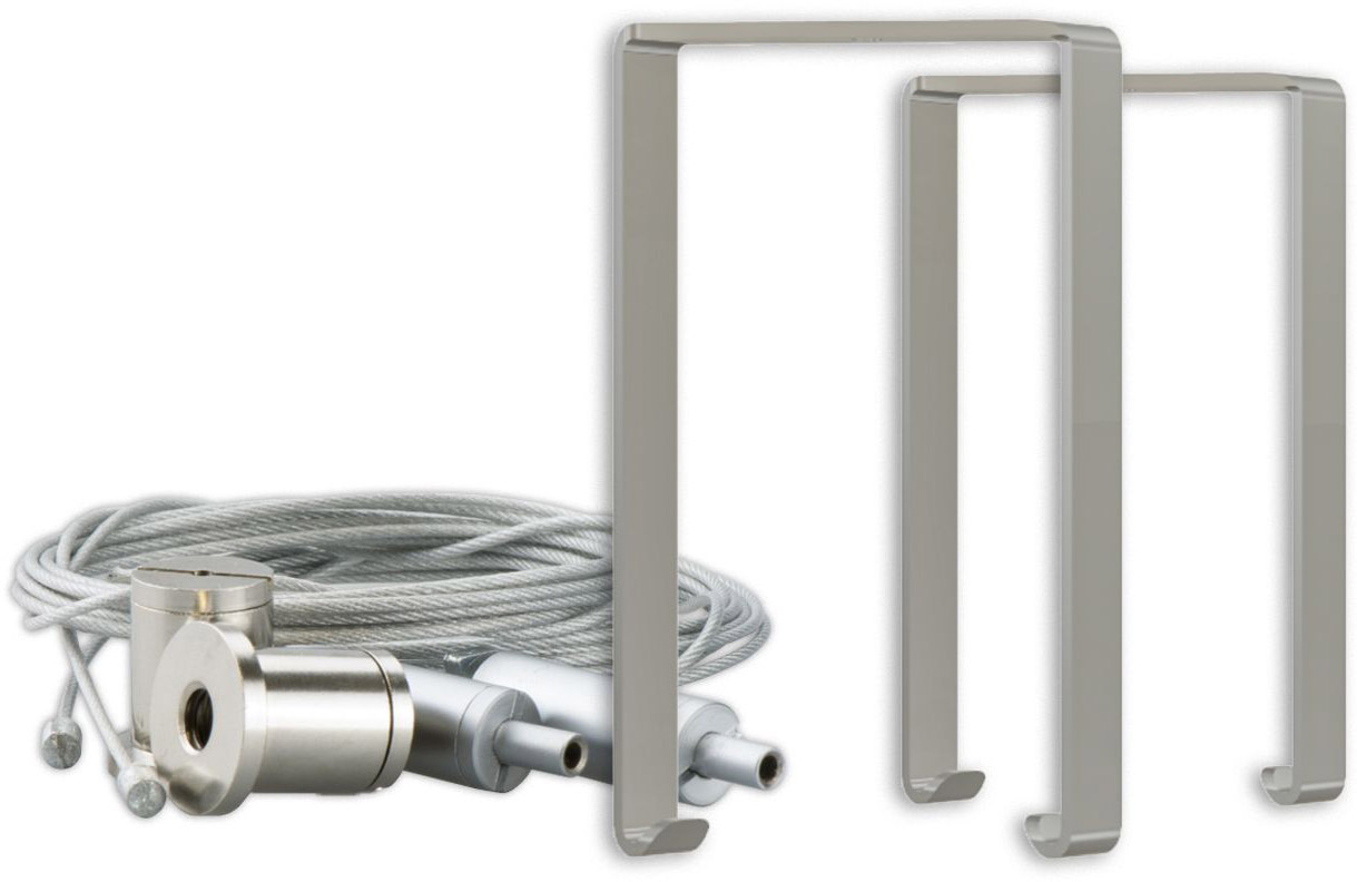 ISOLED Montagebügel Z65 für Leuchtenprofil HALON mit Seilabhängung, 2 STK, silber