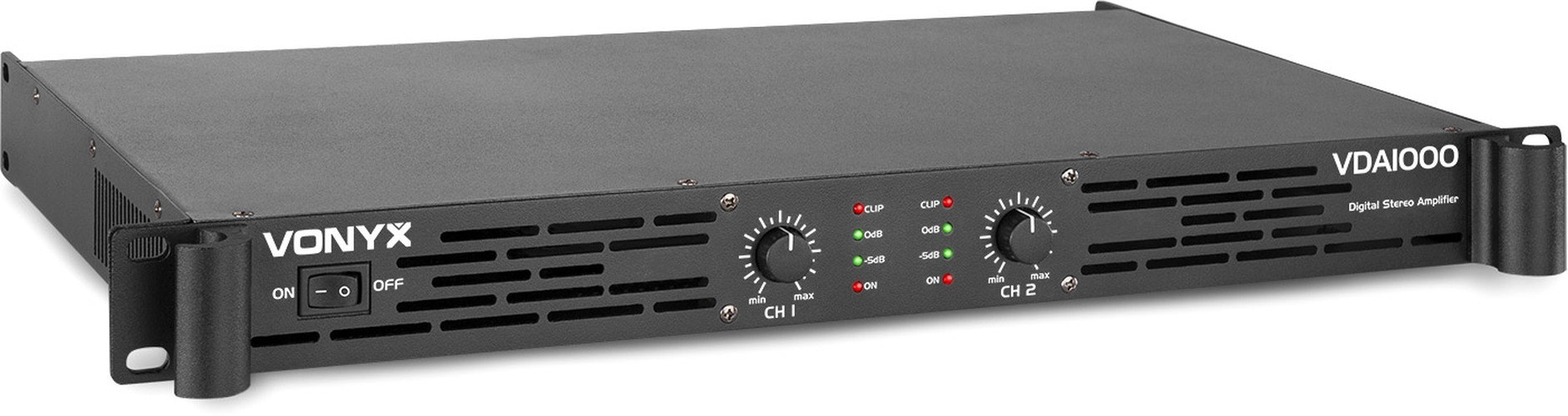 Vonyx VDA1000 PA-Verstärker 1U 2x 500W