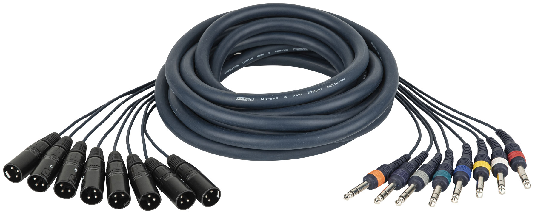 DAP-Audio FL68 – 8 XLR/M 3P auf 8 Klinkenbuchsen, stereo, 3 m